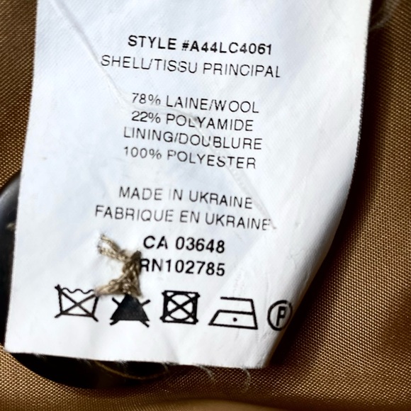 Sandra Angelozzi Women's Tan 78% Wool Belted Coat - Size 38 - Pre-Owned - Picture 5 of 15